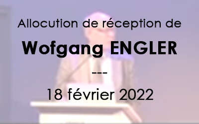 Reception address by Wolfgang ENGLER
