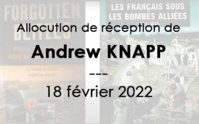 Allocution de reception d'Andrew KNAPP