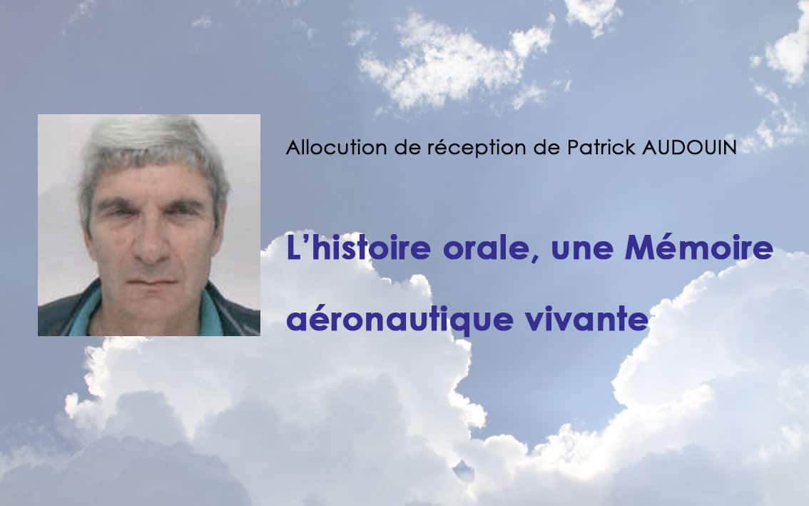 Allocution de réception de M. Patrick Audouin