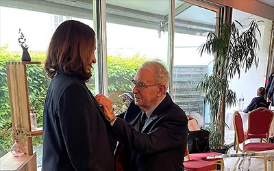 Claude d'Abzac-Epezy honoured with the French National Order of Merit